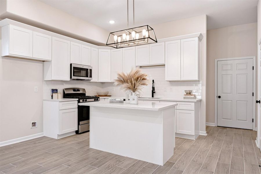 A closer look at the kitchen. From a previous project with a similar floor plan