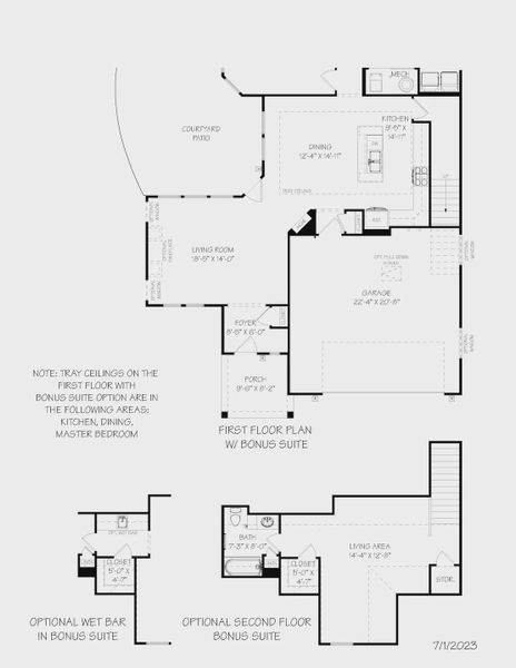 2D floor plan layout for the Palazzo by Epcon Communities in The Courtyards by The Manor, Alpharetta, GA (Image 27).