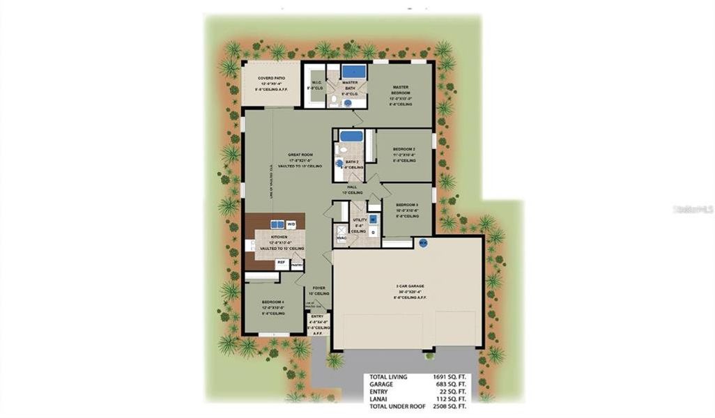 2D floor plan layout of this home in , Rotonda West, FL (Image 3). 2D floor plan layout of this home in , Rotonda West, FL (Image 3).