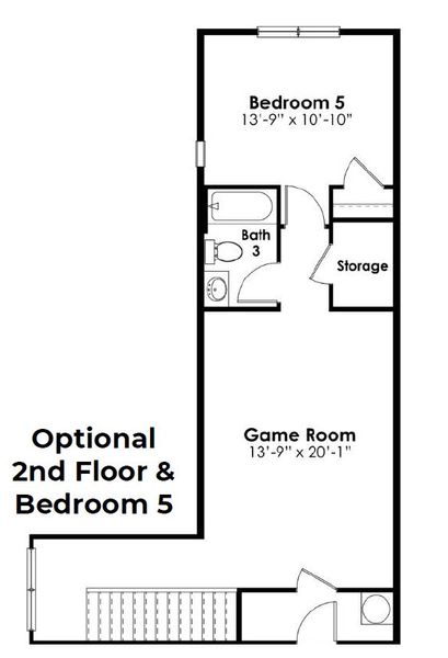2D floor plan layout for the Darby by D.R. Horton in Old Chapin Reserve, Lexington, SC (Image 4).