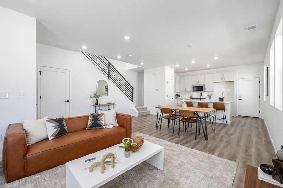 Furnished interior view inside a new home in Painted Prairie, Aurora (Image 11).