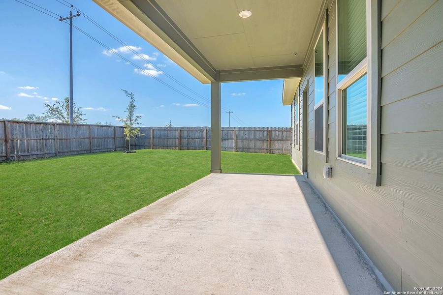 Exterior details and patio area of a home in Morgan Meadows, San Antonio (Image 30). Exterior details and patio area of a home in Morgan Meadows, San Antonio (Image 30).