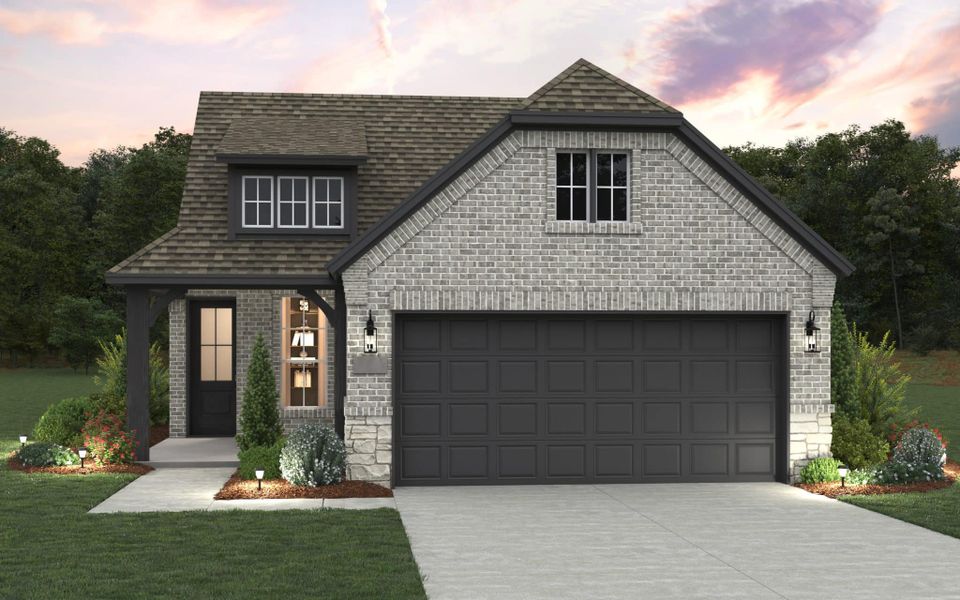 Front exterior of a new home in Bel Air Village, Sherman, TX, highlighting curb appeal (Image 8).