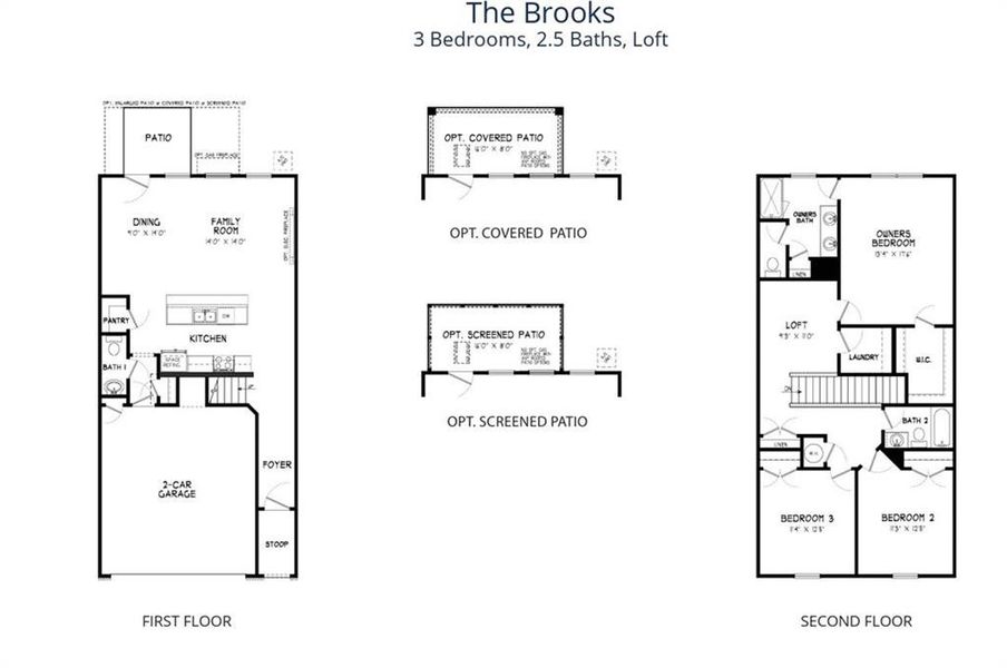 2D floor plan layout of this home in Wilkins Walk, Mableton, GA (Image 3).