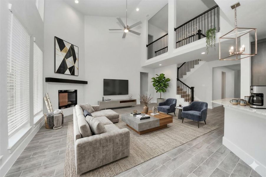 Vitrtually Staged - Living Room.