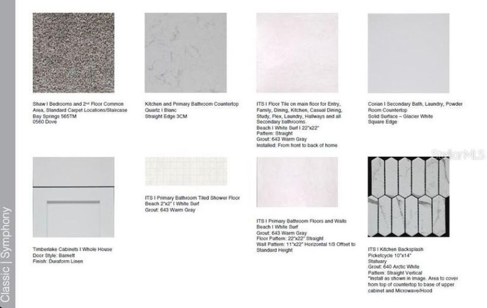 Sample of building materials used in homes in Esplanade at Skye Ranch, Sarasota (Image 13).