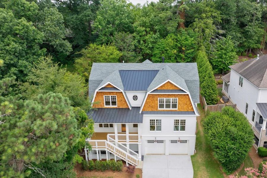 Front exterior of a new home in , Brookhaven, GA, highlighting curb appeal (Image 30). Front exterior of a new home in , Brookhaven, GA, highlighting curb appeal (Image 30).