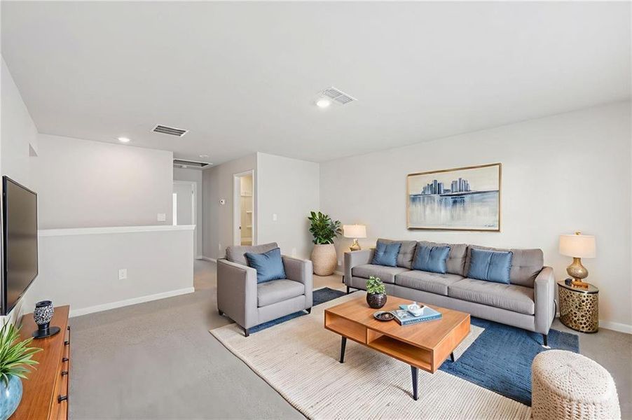 Furnished interior view inside a new home in Parkside at Grayson, Grayson (Image 8). Furnished interior view inside a new home in Parkside at Grayson, Grayson (Image 8).