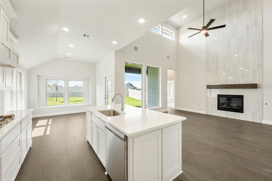 Furnished interior view inside a new home in Painted Tree Woodland District 50, McKinney (Image 9). Furnished interior view inside a new home in Painted Tree Woodland District 50, McKinney (Image 9).