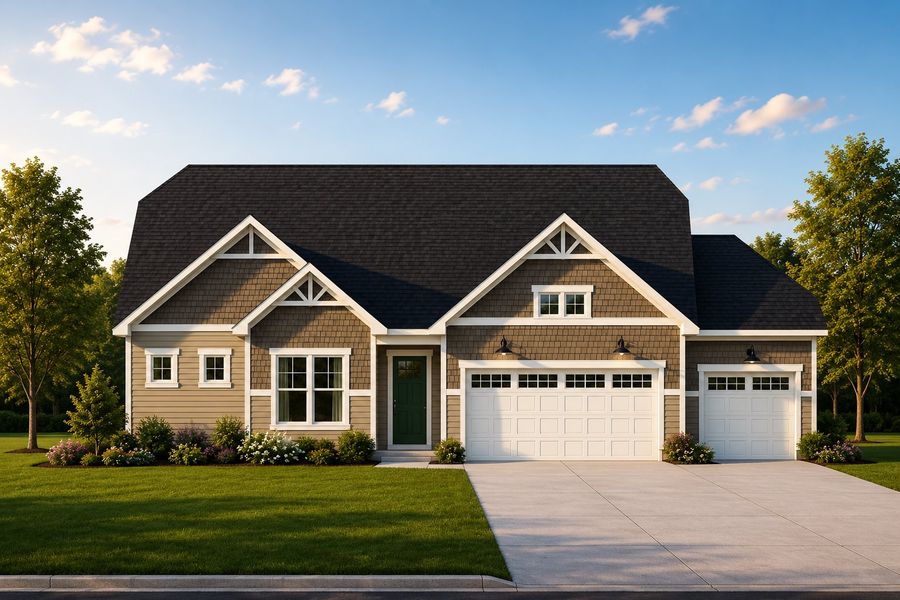 Representative exterior photo of a completed home built from the Madison by Acrew Homes in Country Club Creek, Ayden, NC (Image 5). Representative exterior photo of a completed home built from the Madison by Acrew Homes in Country Club Creek, Ayden, NC (Image 5).