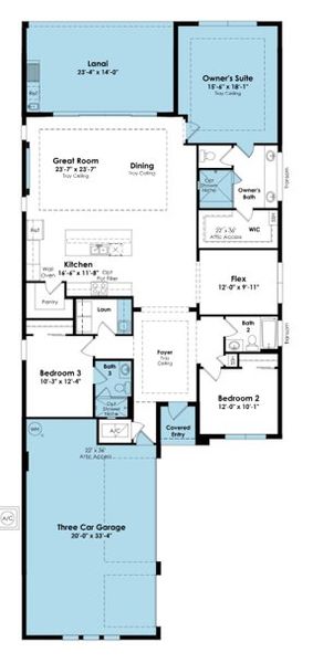 2D floor plan layout of this home in Esprit at Avenir, Palm Beach Gardens, FL (Image 4). 2D floor plan layout of this home in Esprit at Avenir, Palm Beach Gardens, FL (Image 4).