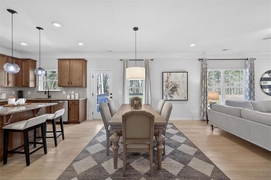Furnished interior view inside a new home in Saddle Ridge, Calhoun (Image 10). Furnished interior view inside a new home in Saddle Ridge, Calhoun (Image 10).