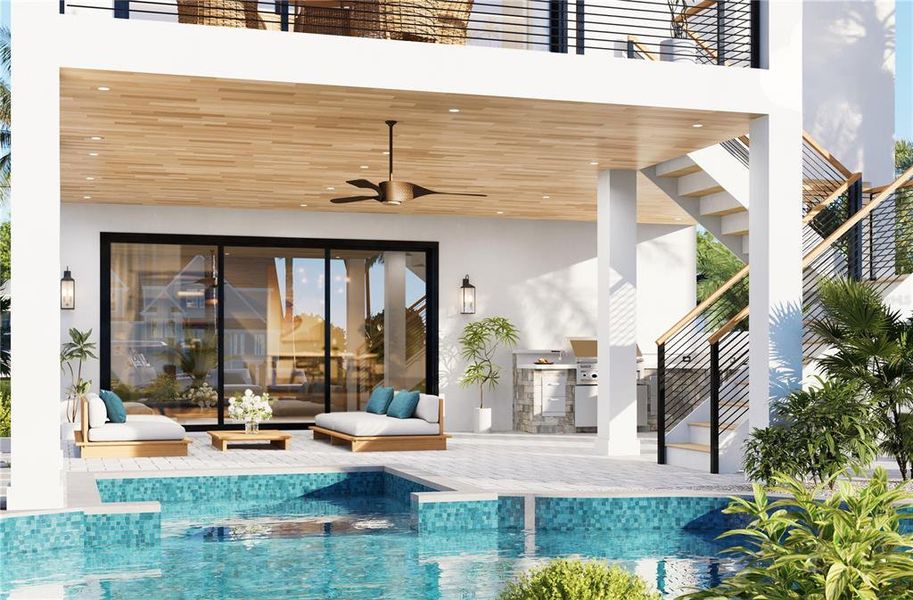 Exterior details and patio area of a home in , Madeira Beach (Image 2).