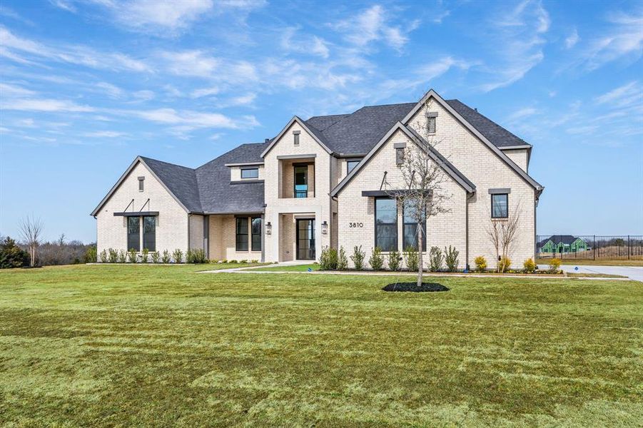 Front exterior of a new home in Harper Estates, Celina, TX, highlighting curb appeal (Image 2).