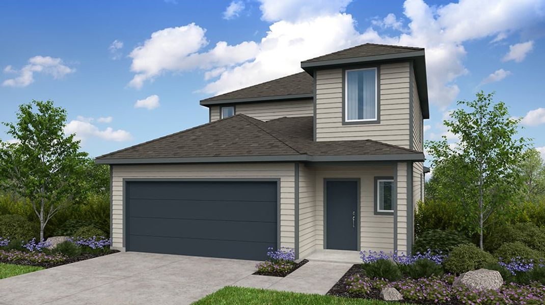 Representative exterior photo of a completed home built from the Hawk by Taylor Morrison in Longview 40s, Del Valle, TX (Image 20).