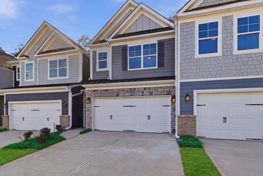 Front exterior of a new home in Harbor Crossing, Greensboro, NC, highlighting curb appeal (Image 25).