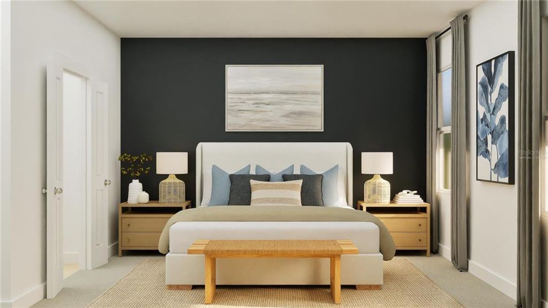 Furnished interior view inside a new home in , Clermont (Image 15). Furnished interior view inside a new home in , Clermont (Image 15).