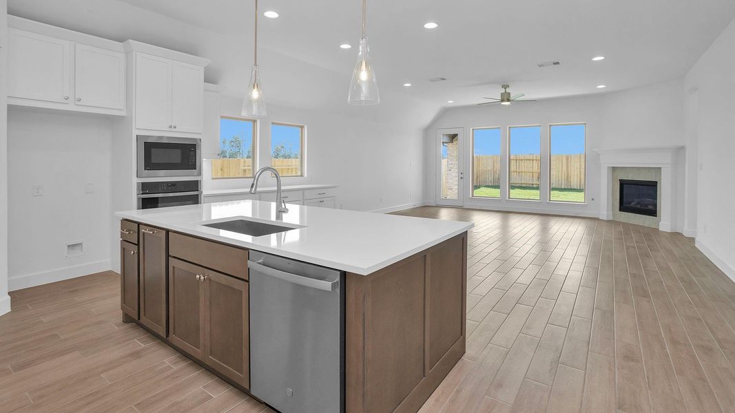 Furnished interior view inside a new home in Artavia 50', Conroe (Image 3).