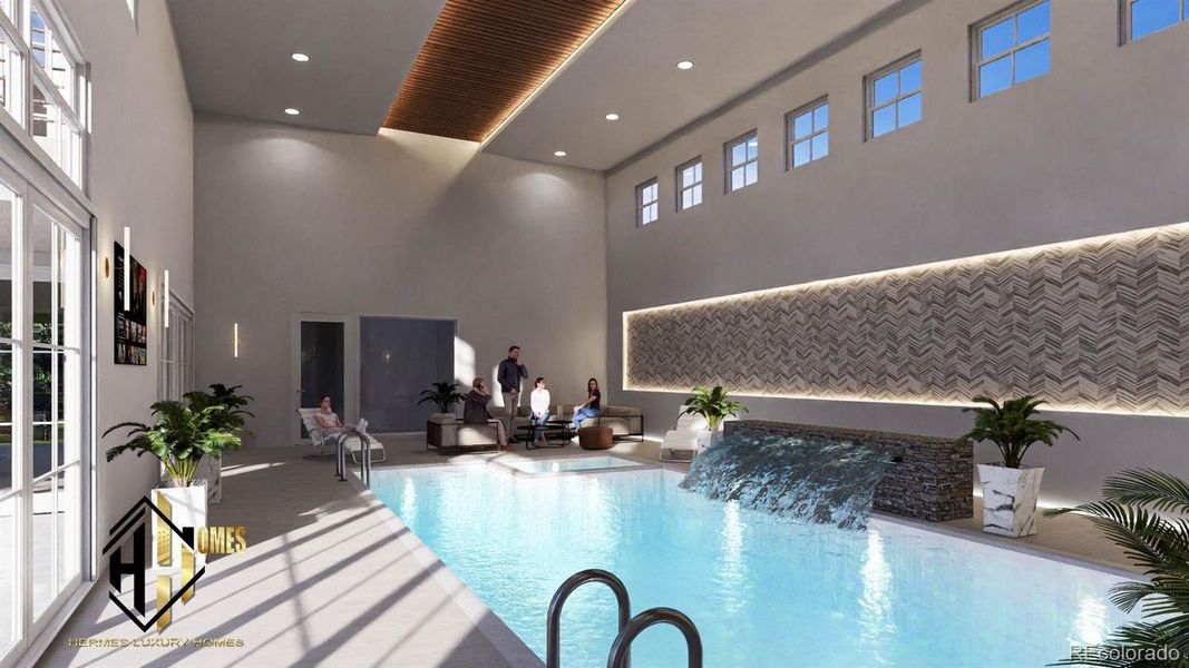 Beautiful indoor pool and hot tub Beautiful indoor pool and hot tub