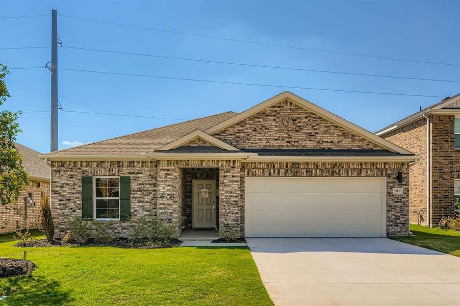 Front exterior of a new home in Sperling Farms, Ferris, TX, highlighting curb appeal (Image 1). Front exterior of a new home in Sperling Farms, Ferris, TX, highlighting curb appeal (Image 1).