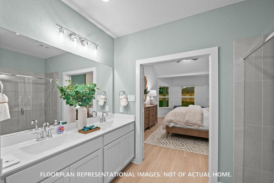 Furnished interior view inside a new home in Sorella, Tomball (Image 12).
