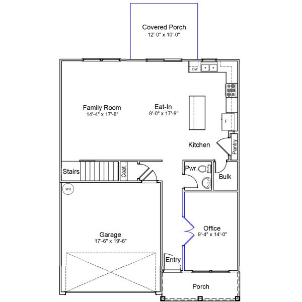 2D floor plan layout of this home in Six Oaks, Summerville, SC (Image 2).