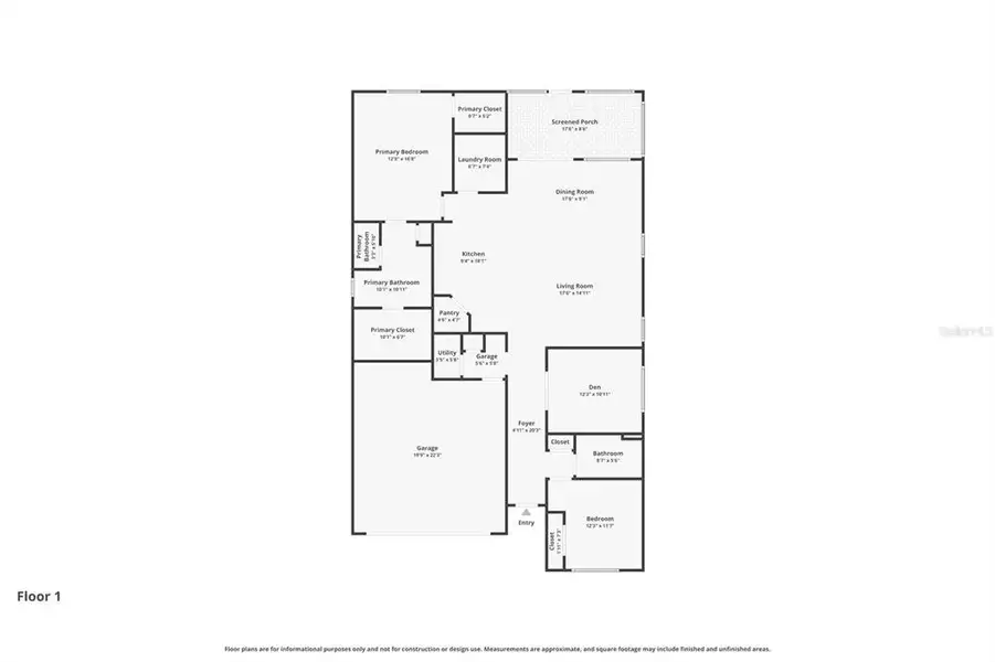 2D floor plan layout of this home in JB Ranch, Ocala, FL (Image 5).