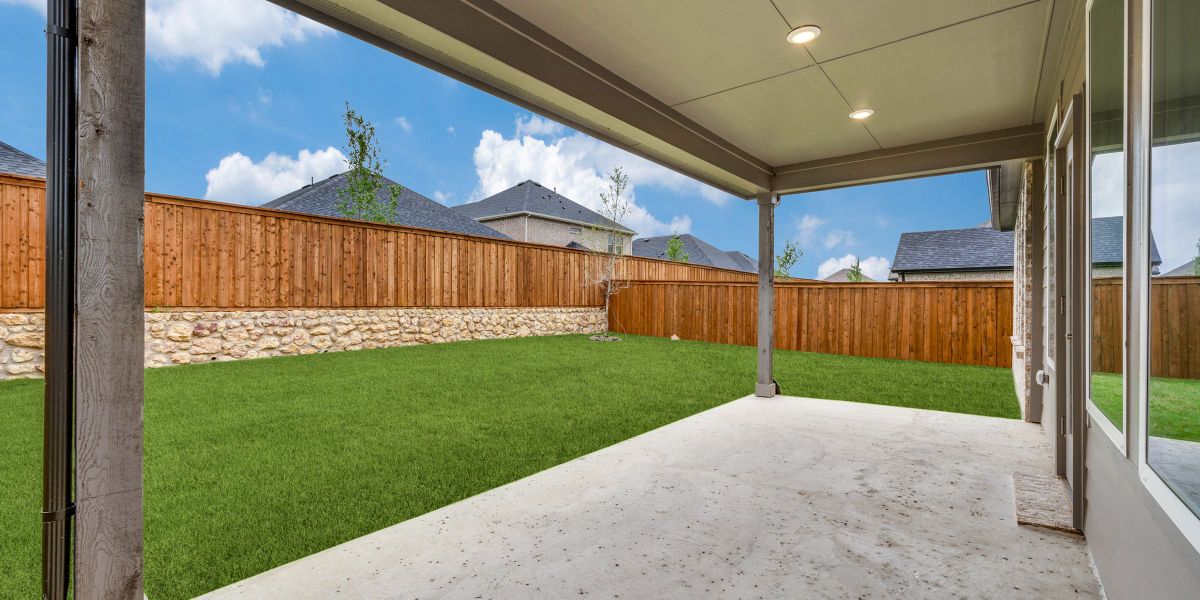Exterior details and patio area of a home in Spiritas Ranch, Lakewood Village (Image 5).