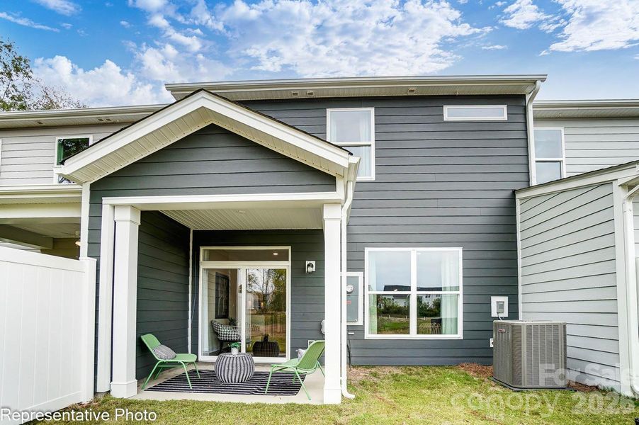 Exterior details and patio area of a home in Harrisburg Village, Harrisburg (Image 21).
