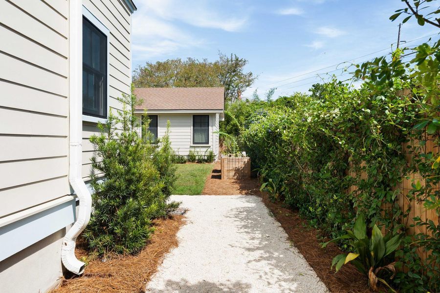 Exterior details and patio area of a home in , Charleston (Image 49).