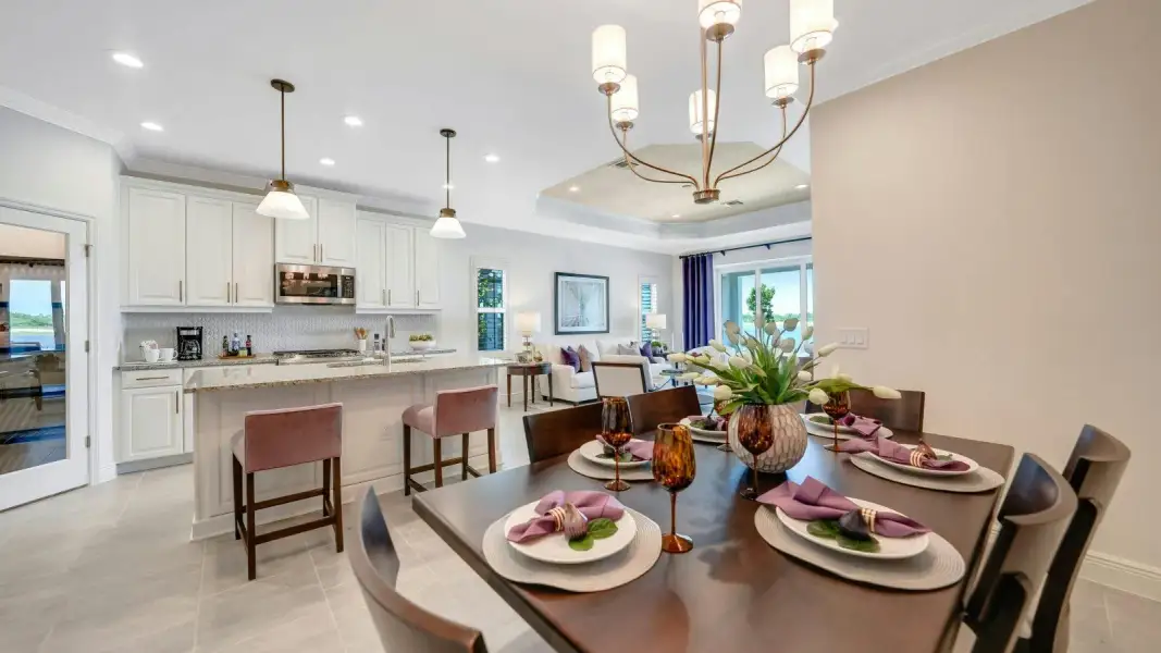 Furnished interior view inside a new home in Kingston South Real Estate and Homes for Sale in Estero, FL - Neal Communities, Estero (Image 15).
