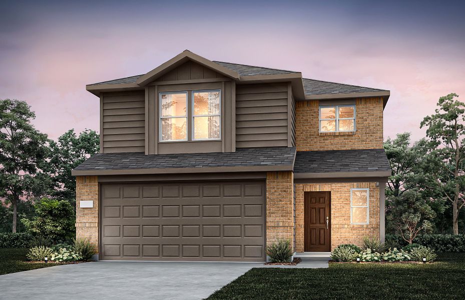 Representative exterior photo of a completed home built from the Paluxy by Centex in Cottonwood Creek, Howe, TX (Image 10).