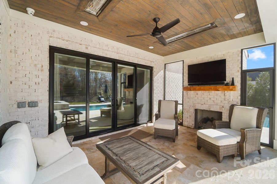 Exterior details and patio area of a home in , Weddington (Image 23).