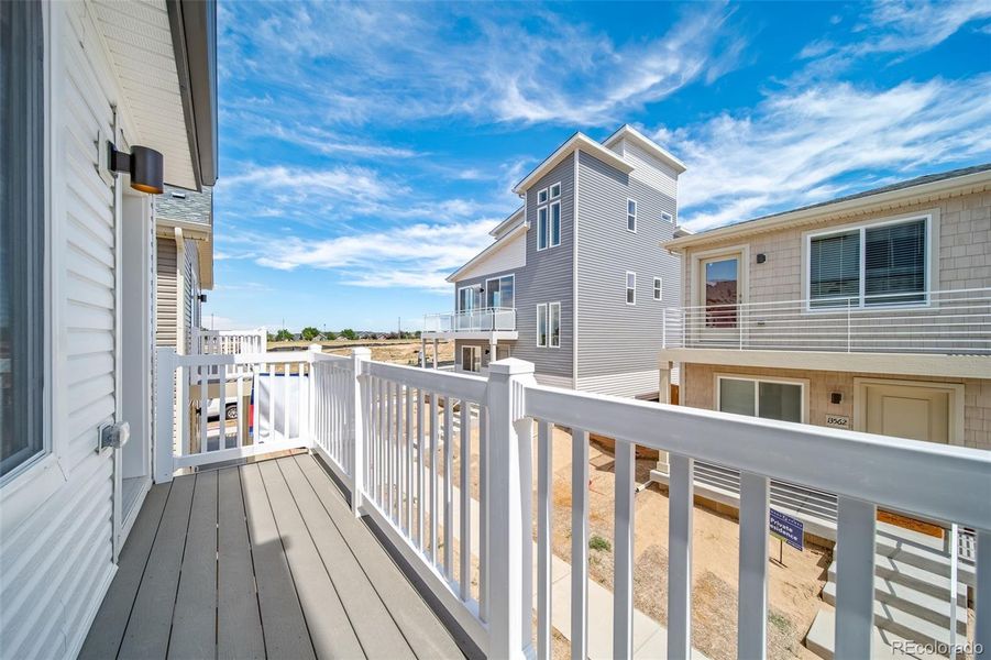 Exterior details and patio area of a home in , Commerce City (Image 25).