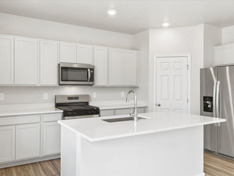 The Pagosa floorplan image taken at a Meritage Homes community in Johnstown, CO