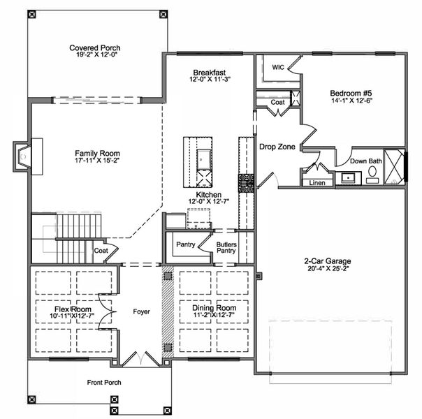 2D floor plan layout of this home in Ardley, Mint Hill, NC (Image 5).