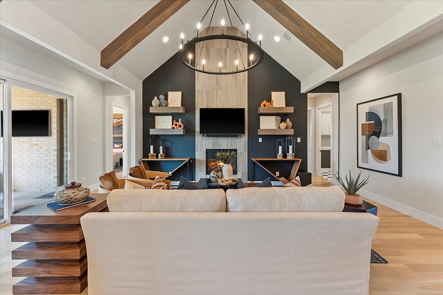 Furnished interior view inside a new home in Estates at Rockhill, Frisco (Image 6).