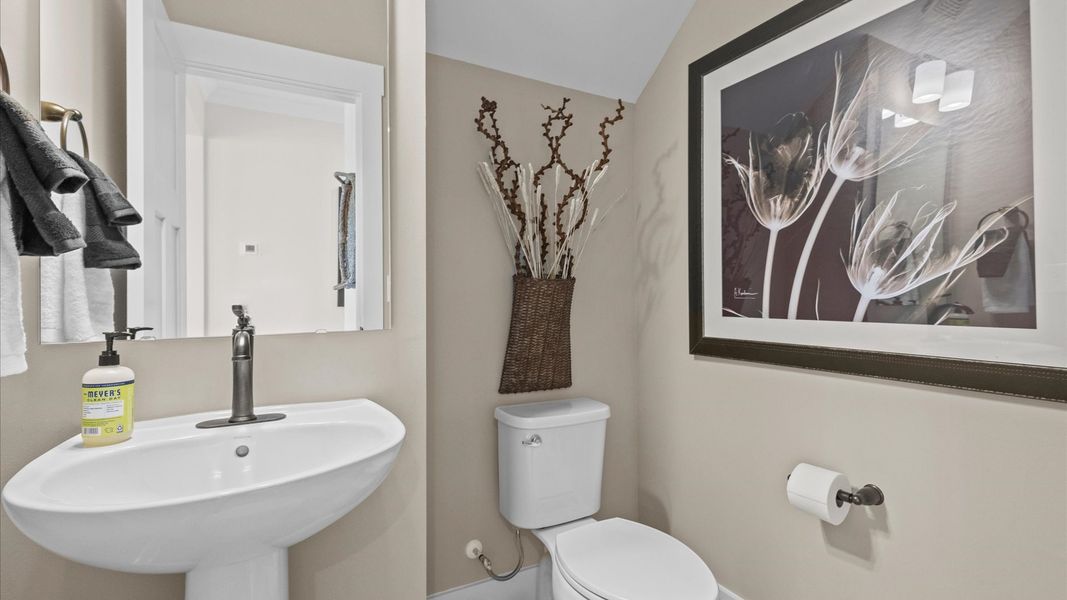 Representative furnished interior of a home built from the Stonefield by DRB Homes in Wells Crossing, Seneca (Image 22).