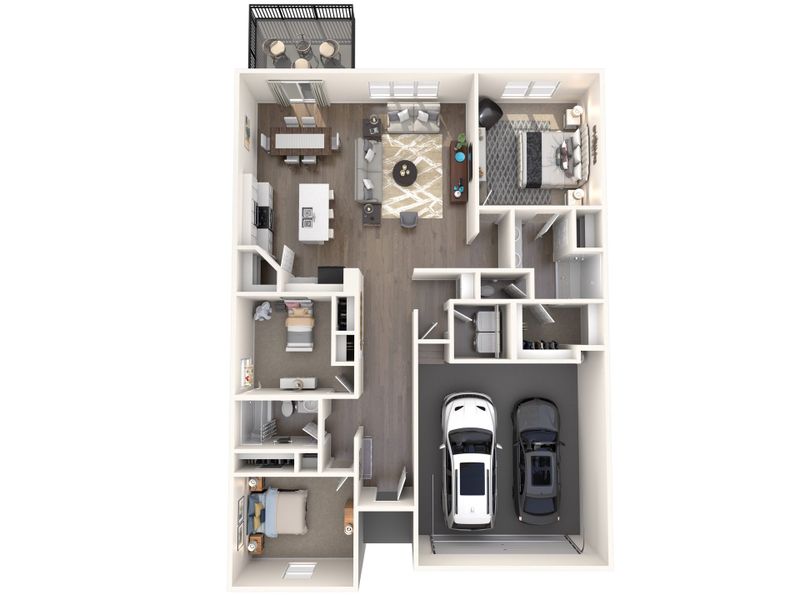 2D floor plan layout for the Gibson by Meritage Homes in Oxford Station, Salisbury, NC (Image 4).