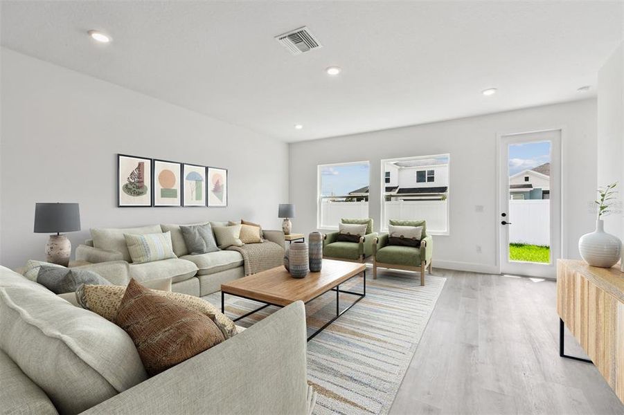 Furnished interior view inside a new home in The Peninsula at Rhodine Lake, Riverview (Image 13).