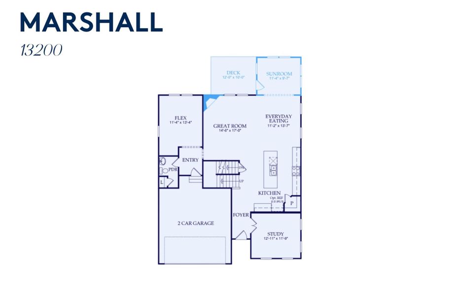 2D floor plan layout of this home in Bryton, Huntersville, NC (Image 12).