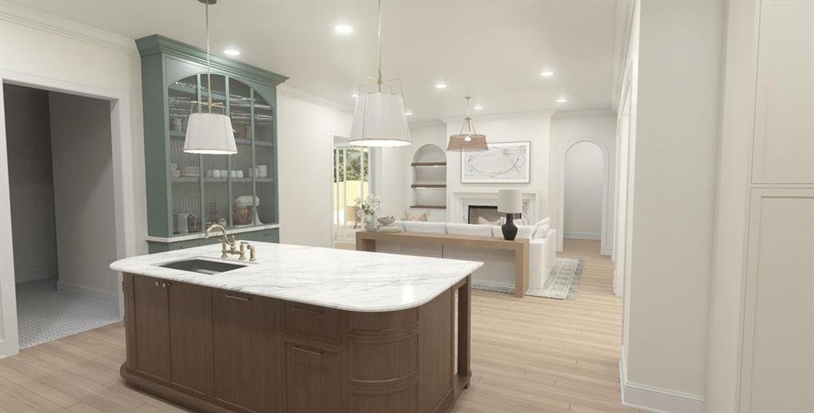 Furnished interior view inside a new home in , Dallas (Image 5).