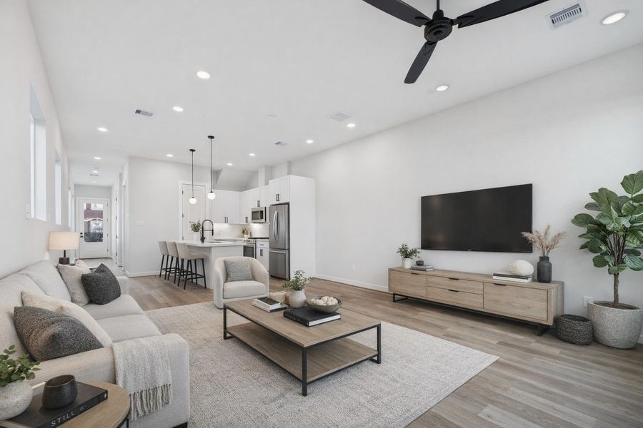 Welcome home - an interior photo of Creekmont Villas - this photo has been virtually staged