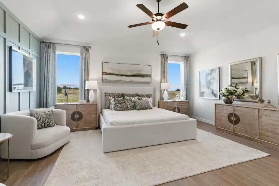 Representative furnished interior of a home built from the Lubbock by First America Homes in Alamo Estates, San Antonio (Image 6).