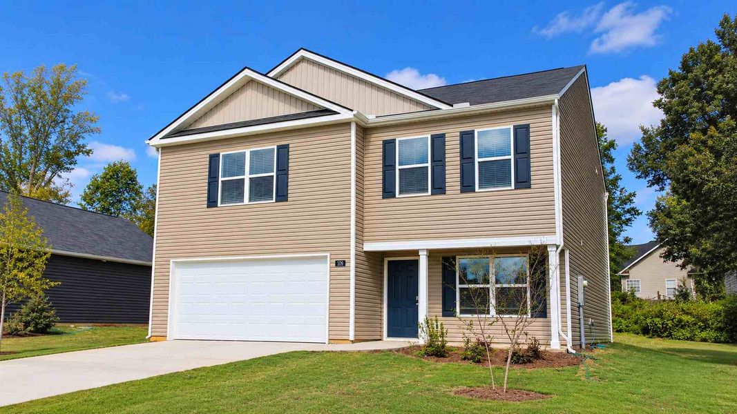 Front exterior of a new home in The Preserve at Davis Place, Athens, TN, highlighting curb appeal (Image 21).