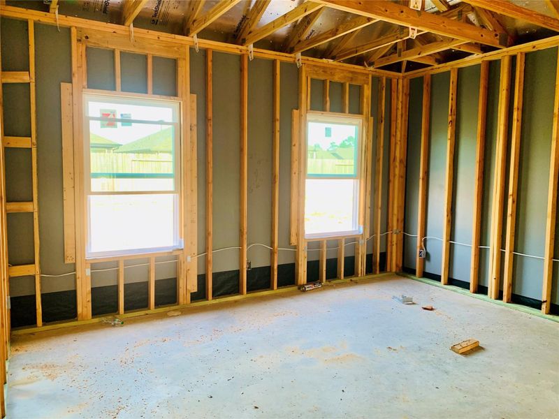 In-progress construction of a new home in Harrington Trails, New Caney, TX (Image 28).