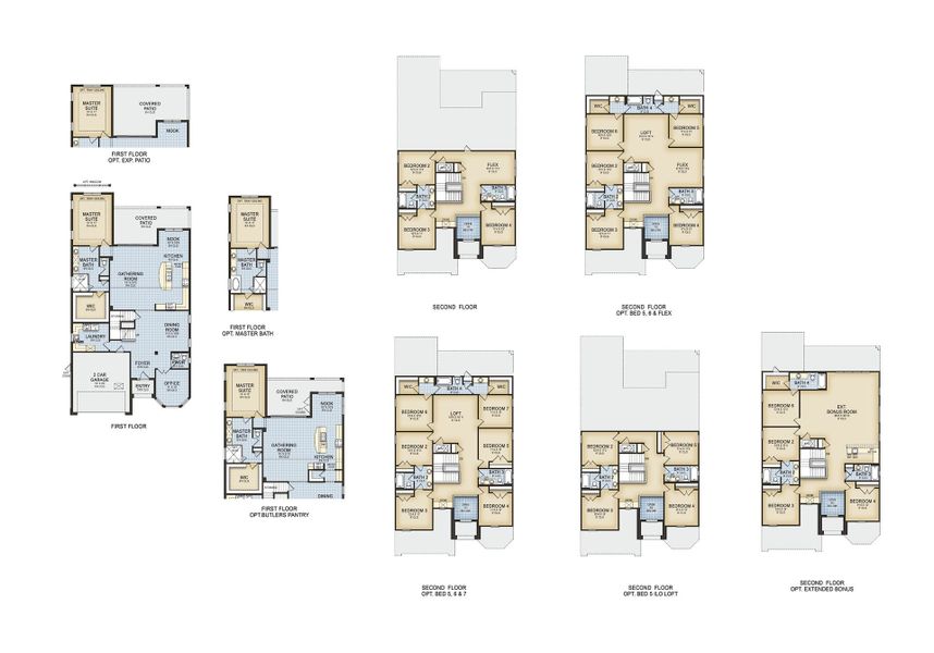 2D floor plan layout for the Venice by Park Square Residential in Marisol Pointe at MiraBay Florida Series, Apollo Beach, FL (Image 3). 2D floor plan layout for the Venice by Park Square Residential in Marisol Pointe at MiraBay Florida Series, Apollo Beach, FL (Image 3).