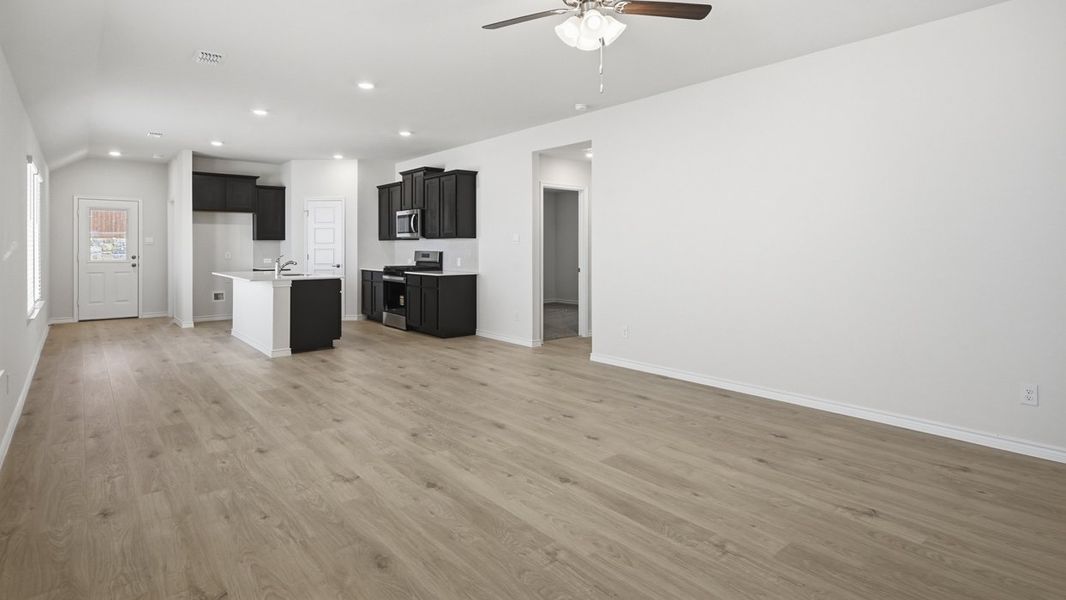 Representative unfurnished interior of a home built from the Douglas by D.R. Horton in Silverado, Aubrey (Image 10). Representative unfurnished interior of a home built from the Douglas by D.R. Horton in Silverado, Aubrey (Image 10).