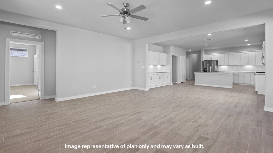 Representative unfurnished interior of a home built from the Live Oak by D.R. Horton in Homestead at Parks Bell Ranch, Odessa (Image 18). Representative unfurnished interior of a home built from the Live Oak by D.R. Horton in Homestead at Parks Bell Ranch, Odessa (Image 18).
