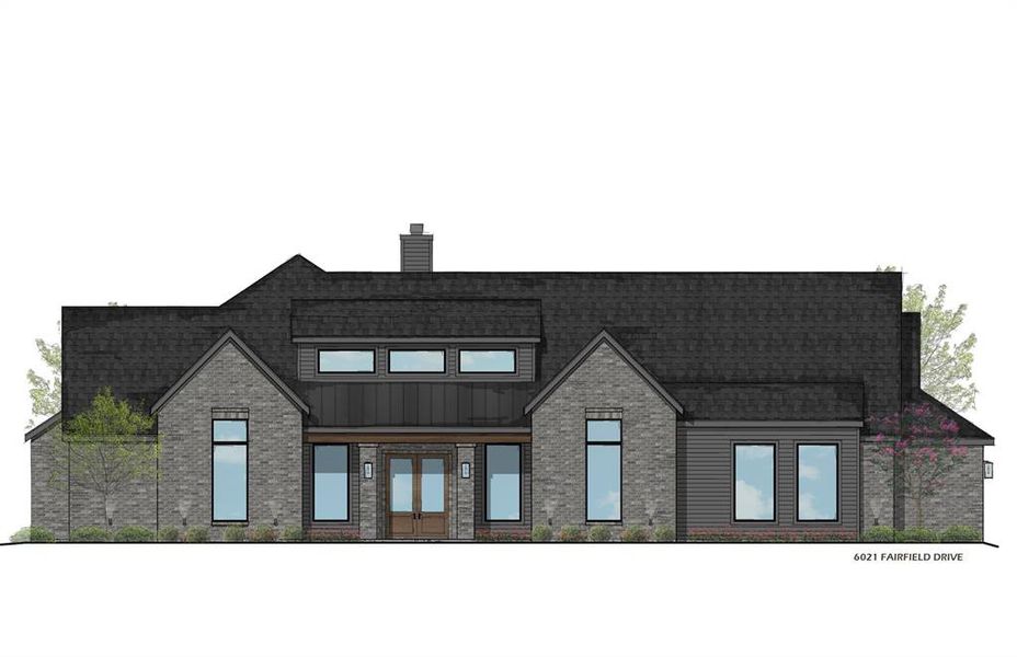 Exterior rendering of this home design in , Midlothian, TX (Image 1).